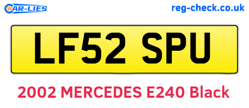 LF52SPU are the vehicle registration plates.
