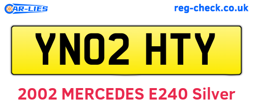 YN02HTY are the vehicle registration plates.