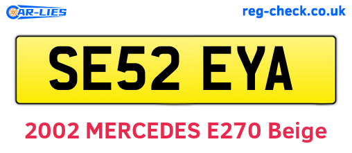 SE52EYA are the vehicle registration plates.