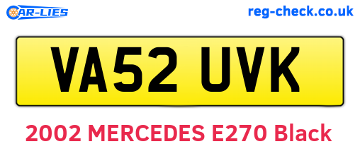 VA52UVK are the vehicle registration plates.