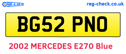 BG52PNO are the vehicle registration plates.