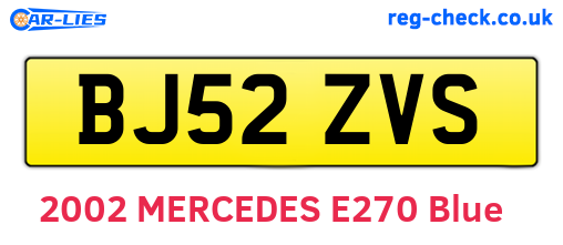 BJ52ZVS are the vehicle registration plates.