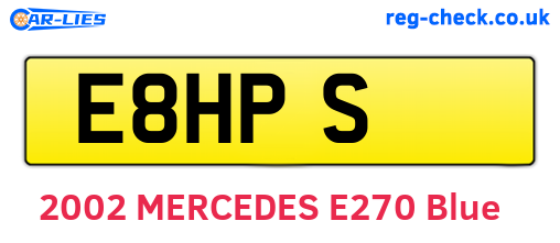 E8HPS are the vehicle registration plates.