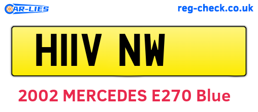 H11VNW are the vehicle registration plates.
