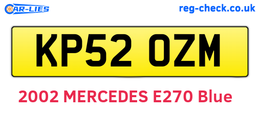 KP52OZM are the vehicle registration plates.