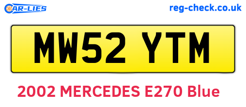 MW52YTM are the vehicle registration plates.