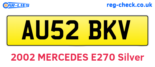 AU52BKV are the vehicle registration plates.