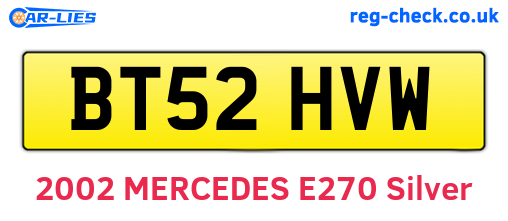 BT52HVW are the vehicle registration plates.
