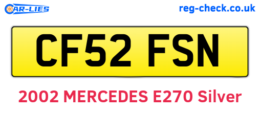 CF52FSN are the vehicle registration plates.