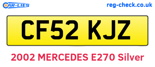 CF52KJZ are the vehicle registration plates.