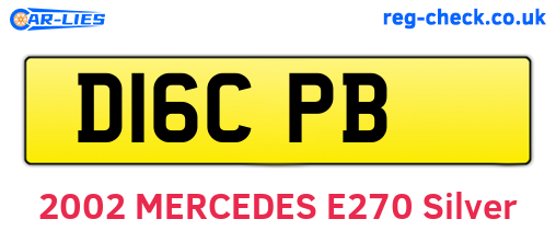 D16CPB are the vehicle registration plates.