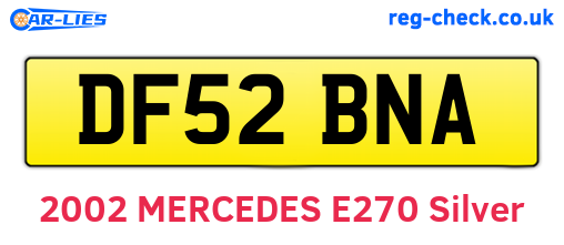 DF52BNA are the vehicle registration plates.