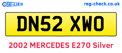 DN52XWO are the vehicle registration plates.