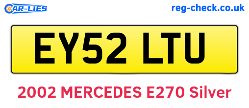 EY52LTU are the vehicle registration plates.