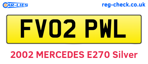 FV02PWL are the vehicle registration plates.