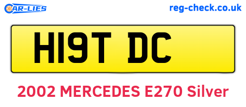 H19TDC are the vehicle registration plates.