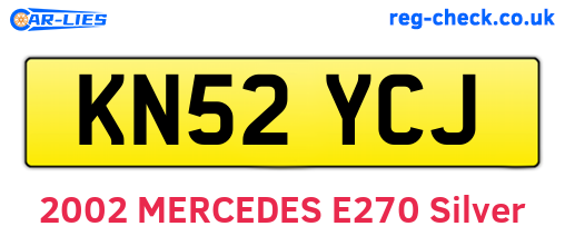 KN52YCJ are the vehicle registration plates.