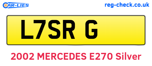 L7SRG are the vehicle registration plates.