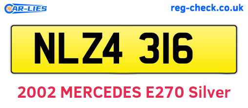 NLZ4316 are the vehicle registration plates.