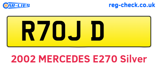 R7OJD are the vehicle registration plates.