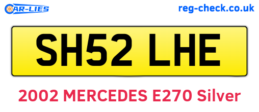 SH52LHE are the vehicle registration plates.