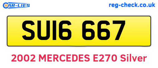 SUI6667 are the vehicle registration plates.