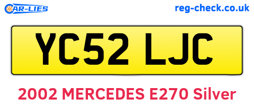 YC52LJC are the vehicle registration plates.