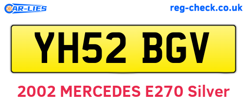 YH52BGV are the vehicle registration plates.