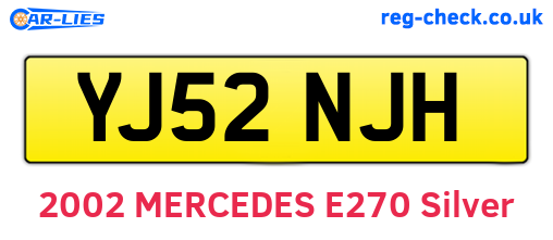 YJ52NJH are the vehicle registration plates.
