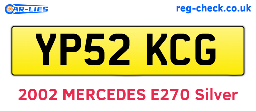 YP52KCG are the vehicle registration plates.