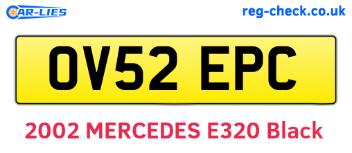 OV52EPC are the vehicle registration plates.