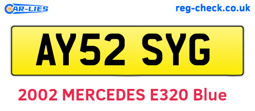 AY52SYG are the vehicle registration plates.