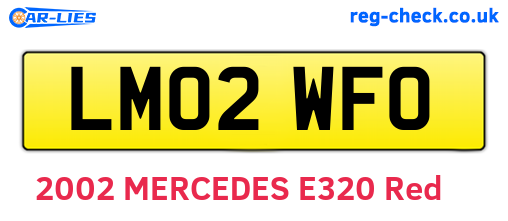 LM02WFO are the vehicle registration plates.