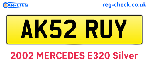 AK52RUY are the vehicle registration plates.