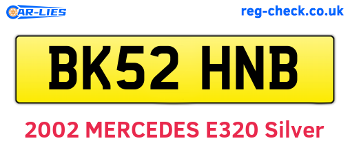 BK52HNB are the vehicle registration plates.