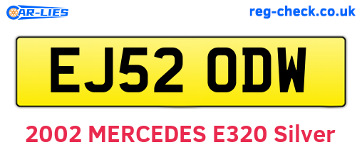 EJ52ODW are the vehicle registration plates.