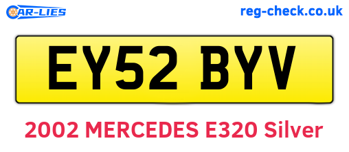 EY52BYV are the vehicle registration plates.