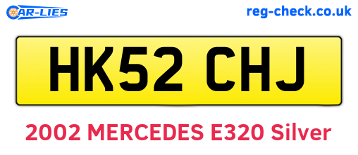HK52CHJ are the vehicle registration plates.