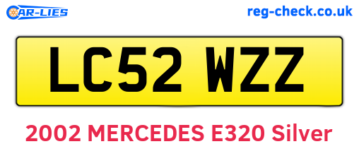 LC52WZZ are the vehicle registration plates.