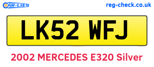 LK52WFJ are the vehicle registration plates.
