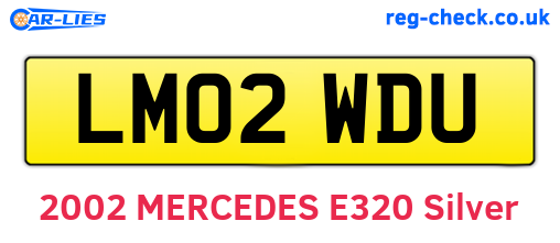 LM02WDU are the vehicle registration plates.