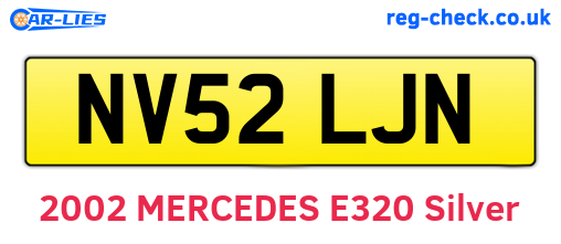 NV52LJN are the vehicle registration plates.