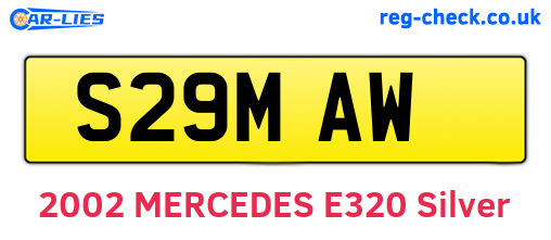 S29MAW are the vehicle registration plates.
