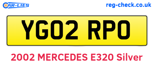 YG02RPO are the vehicle registration plates.