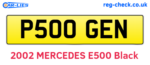 P500GEN are the vehicle registration plates.