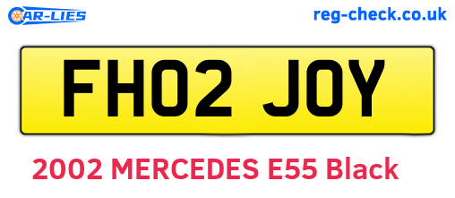 FH02JOY are the vehicle registration plates.