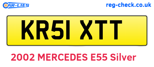 KR51XTT are the vehicle registration plates.