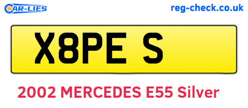 X8PES are the vehicle registration plates.