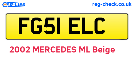 FG51ELC are the vehicle registration plates.