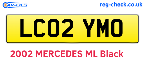 LC02YMO are the vehicle registration plates.